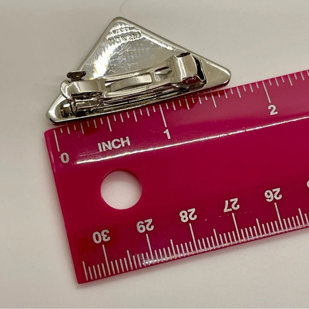 AUTHENTIC PRADA METAL HAIR CLIP - PINK - Picture 8 of 11